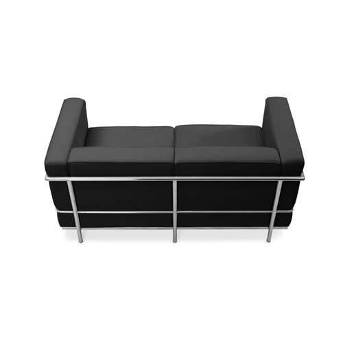 Canapé Design Style Squar (2 Places) -cuir Premium Marron Clair