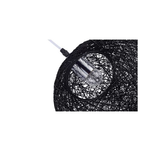 Lampe Suspension Boule Aléatoire/55 - Corde Noir