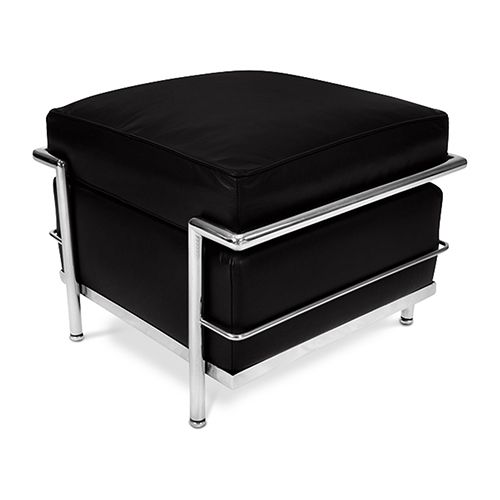 Repose-pied (ottoman) Squar - Simili Cuir Noir