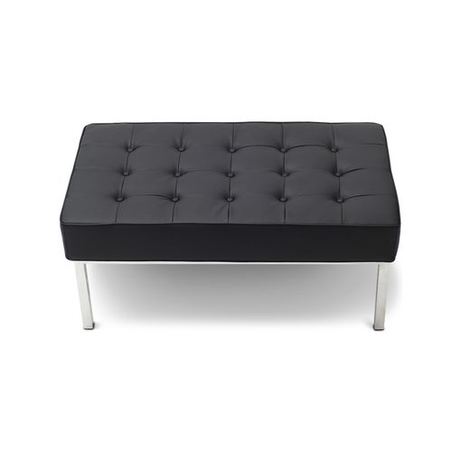 Banc Style Kanel (2 Places) - Simili Cuir Gris Foncé