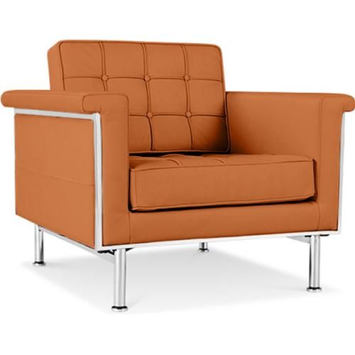 Fauteuil City - Cuir Premium Marron Clair