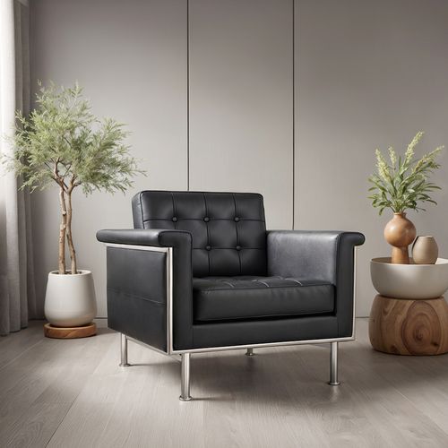 Fauteuil City - Cuir Premium Taupe