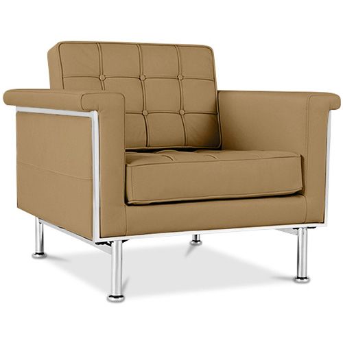 Fauteuil City - Cuir Premium Taupe