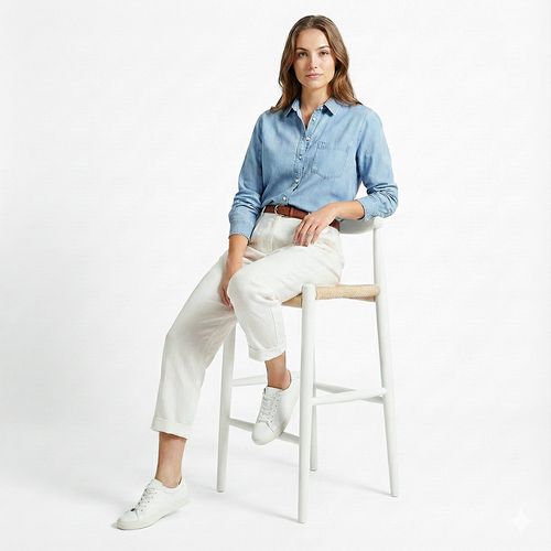 Tabouret De Bar Boho Bali Design En Corde - 75cm - Bois Blanc