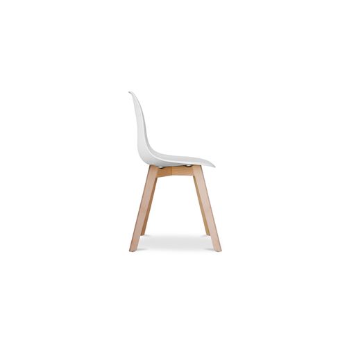 Chaise à Manger Design Scandinave Brielle  Blanc