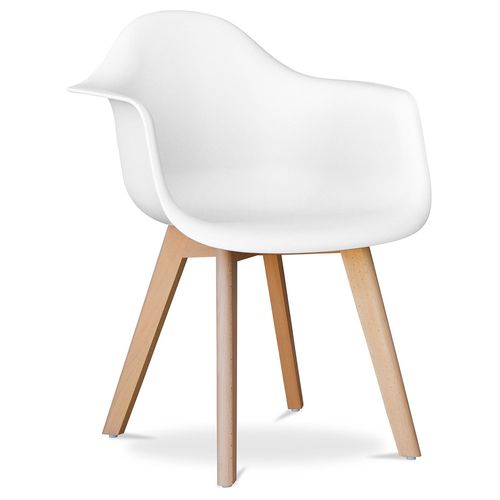 Chaise De Salle à Manger Avec Accoudoirs - Style Scandinave - Amir Jaune