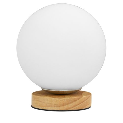 Lampe Globe Sur Socle Bois - Manen Bois Naturel