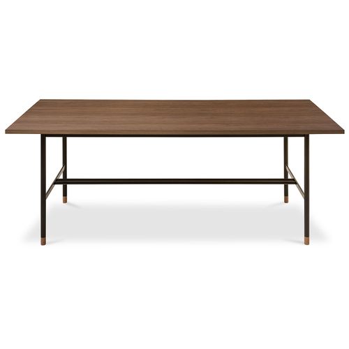 Table De Salle à Manger De Style Industriel En Bois Et Métal Marron Chocolat