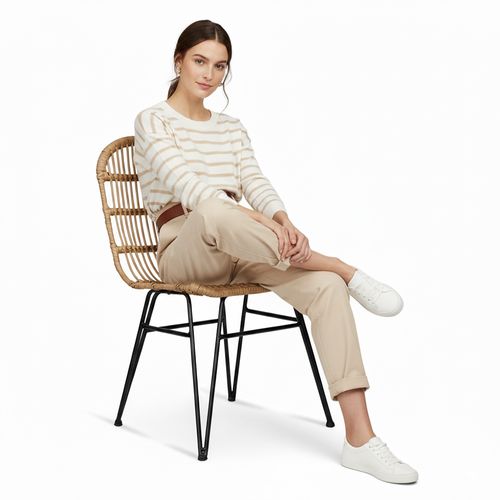 Chaise De Salle à Manger En Osier Synthétique - Magony Marron Foncé