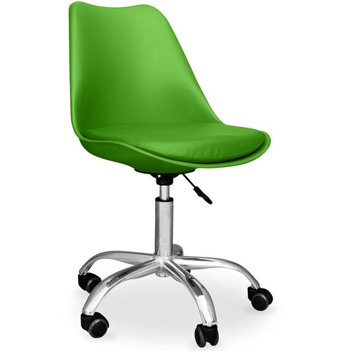 Chaise De Bureau Tulip Pivotante à Roulettes Vert