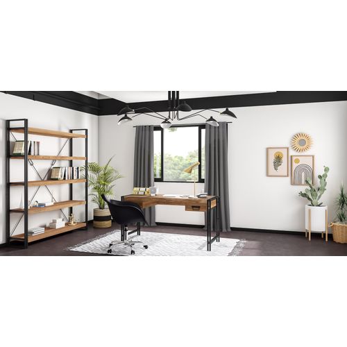 Chaise De Bureau Avec Accoudoirs - Chaise De Bureau à Roulettes - Emery Gris Foncé