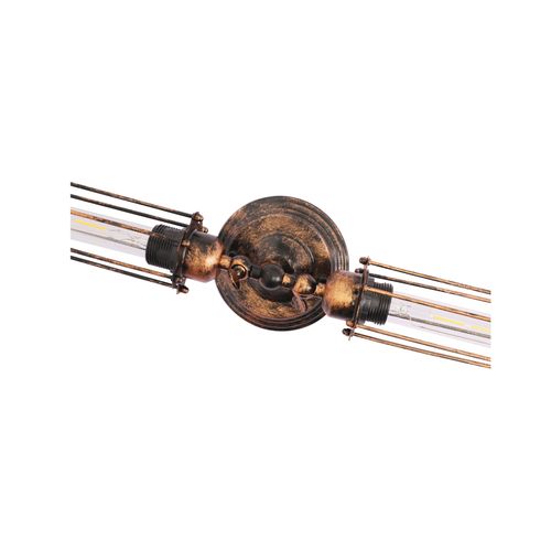 Applique Murale Chandelier Droit Edison – Acier Carbone Bronze