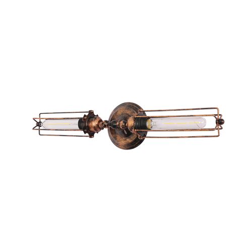 Applique Murale Chandelier Droit Edison – Acier Carbone Bronze