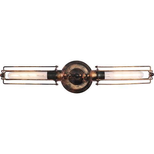 Applique Murale Chandelier Droit Edison – Acier Carbone Bronze