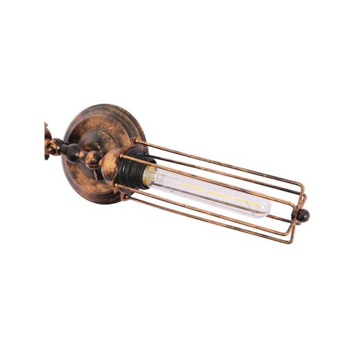 Applique Murale Chandelier Droit Edison – Acier Carbone Bronze