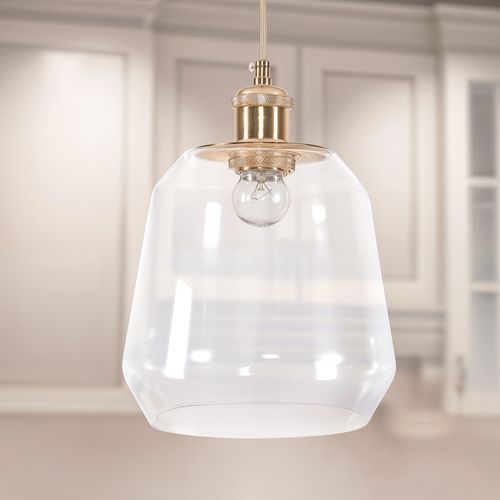 Lampe Suspendue Alessia - Verre Et Métal Transparent
