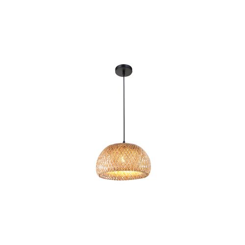 Plafonnier Tressé Design Boho Bali - Bambou Bois Naturel
