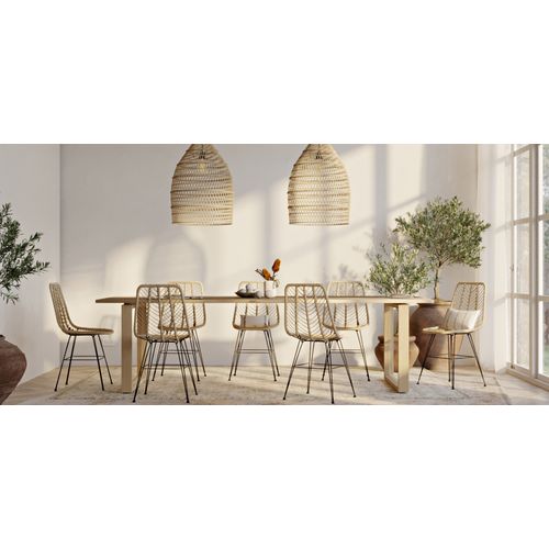 Chaise De Salle à Manger En Osier Synthétique - Valery Noir