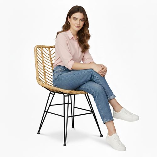 Chaise De Salle à Manger En Osier Synthétique - Valery Noir