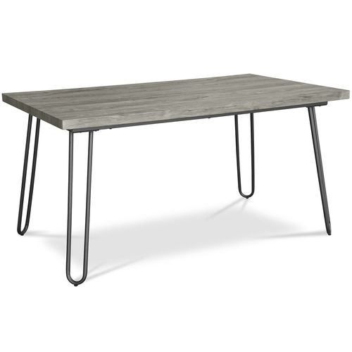 Table De Salle à Manger De Style Industriel Hairpin Holly 150x90 - Bois Et Métal Gris