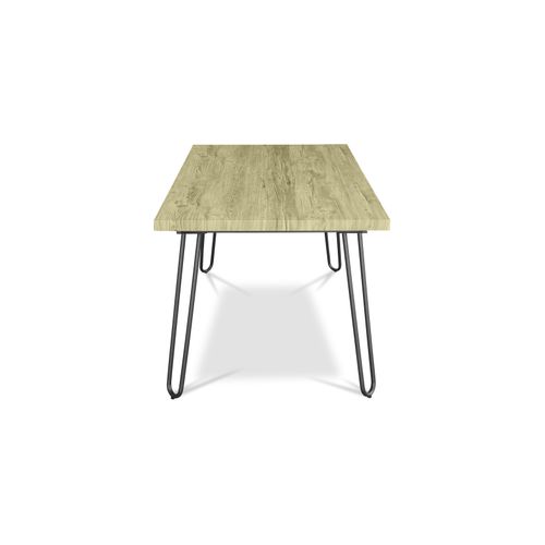 Table De Salle à Manger De Style Industriel Hairpin Holly 150x90 - Bois Et Métal Gris