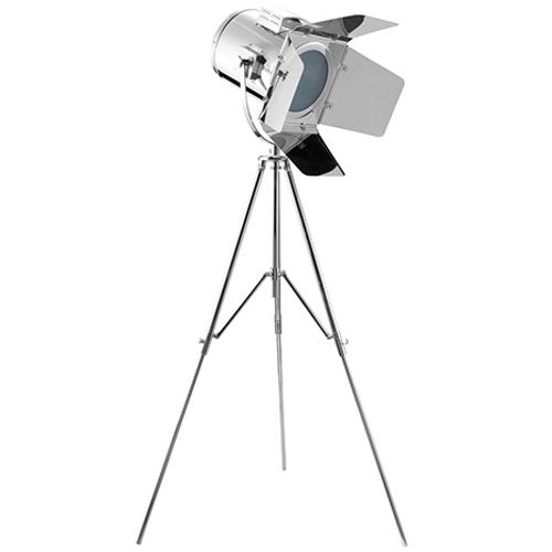 Lampadaire Trépied Projecteur Design Vintage Nautique Antique Argenté