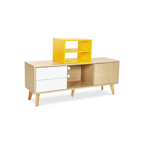 Meuble TV En Bois - Design Scandinave -  Erica  Jaune