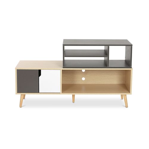 Meuble TV En Bois - Design Scandinave - Freya Gris