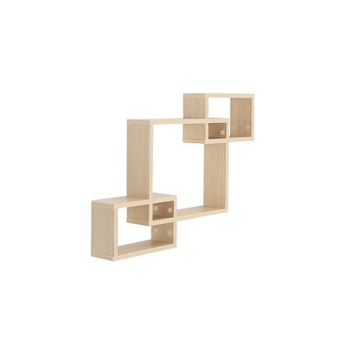 Étagère Murale En Bois - Design De Boîtes - Dagoa Bois Naturel