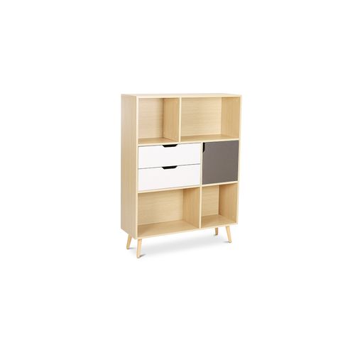 Bibliothèque En Bois - Design Scandinave - Polani Bois Naturel
