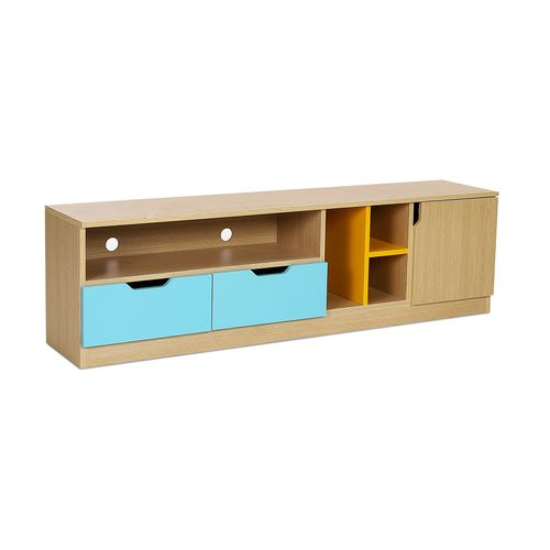 Meuble TV En Bois - Design Scandinave - Yumi Multicolore
