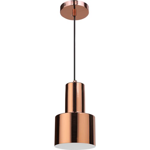 Lampe Suspendue Basilio - Metal Doré Rose Chromé