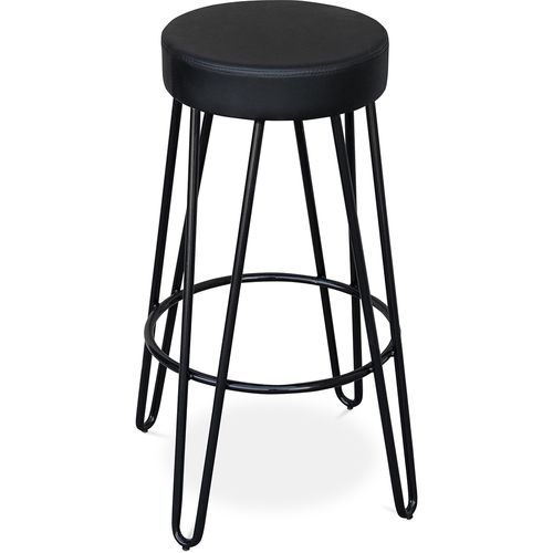 Tabouret De Bar Industriel 80 Cm - Elsu Noir