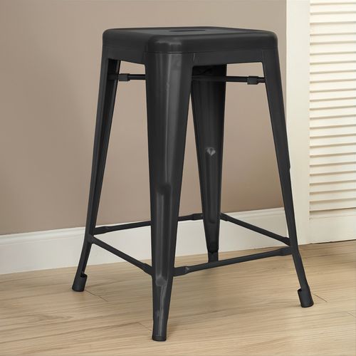 Tabouret Bistrot Metalix Métal Mat - 60cm  Vert Clair