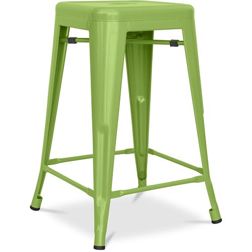 Tabouret Bistrot Metalix Métal Mat - 60cm  Vert Clair