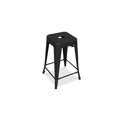 Tabouret Bistrot Metalix Métal Mat - 60cm  Vert Clair