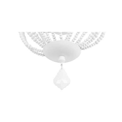 Applique Murale En Bois Et Perles De Style Boho Bali Blanc