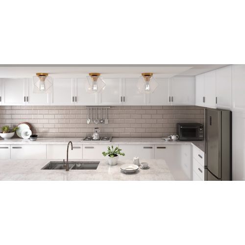 Plafonnier Design En Verre Et En Métal Bleu