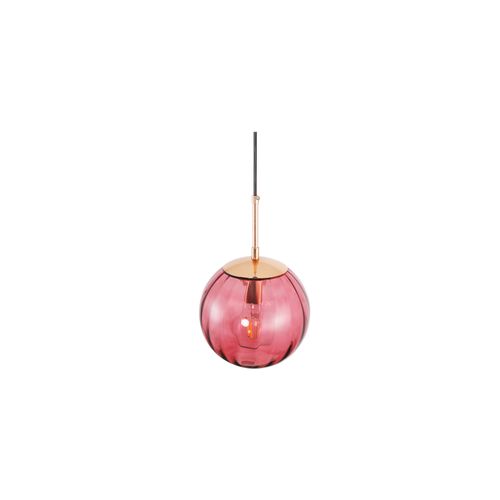 Lampe Suspension Dorée Design En Verre Rose