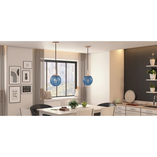 Lampe Suspension Dorée Design En Verre Rose