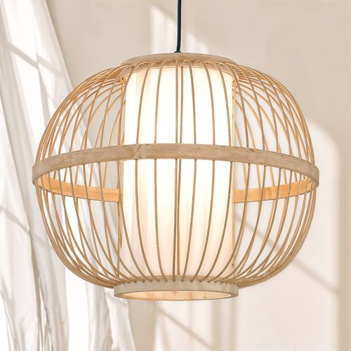 Lampe De Plafond Design Design Boho Bali En Bambou Bois Naturel