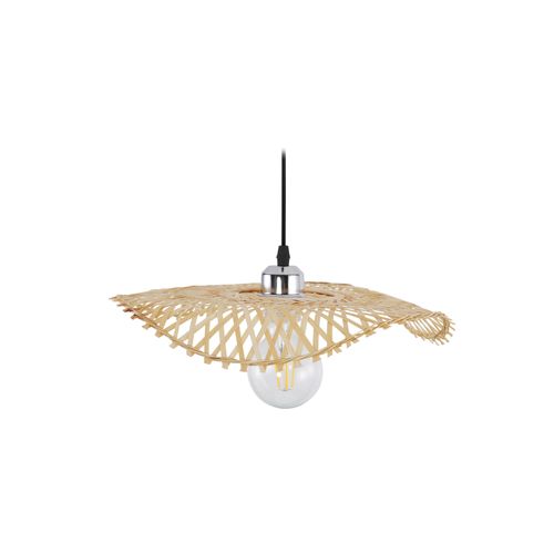Lampe Suspension Artisanale Design Design Boho Bali En Bambou - Brena Bois Naturel