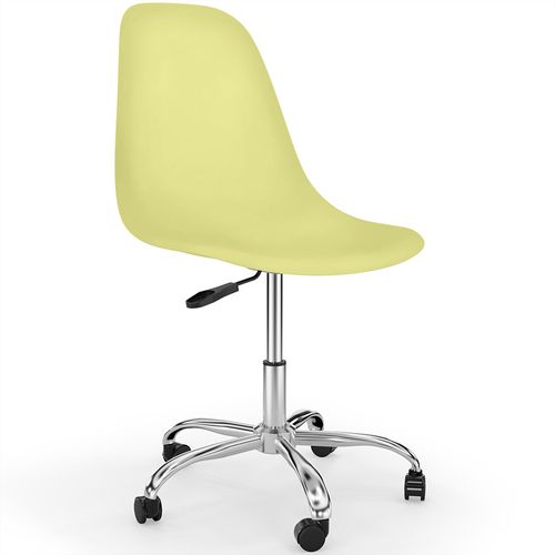 Chaise De Bureau Pivotante à Roulettes - Brielle Jaune Pâle
