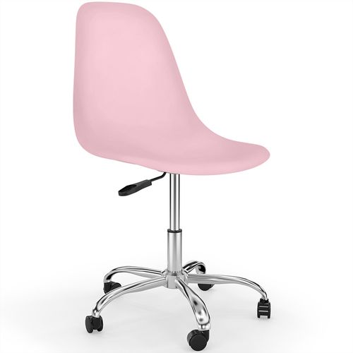 Chaise De Bureau Pivotante à Roulettes - Brielle Rose Pâle