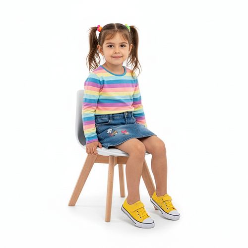 Chaise Rembourrée à Haut Dossier Pour Enfants Rose