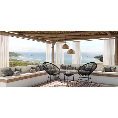 Fauteuil Acapulco - Piétement Noir Blanc