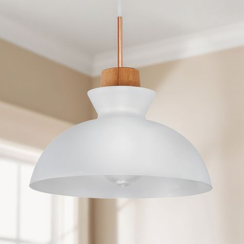 Lampe Suspension Design Scandinave En Métal Et Bois Noir