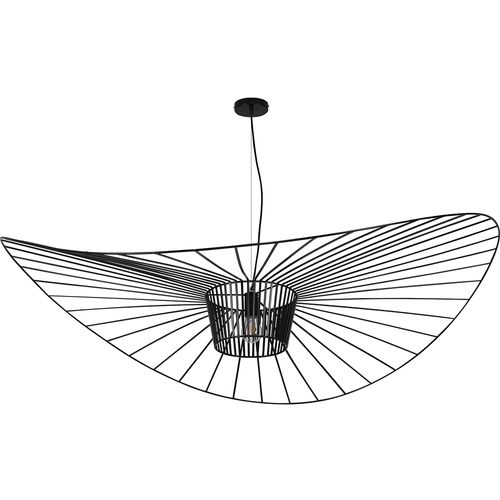 Lampe à Suspension Vertice - Métal - 140cm Noir