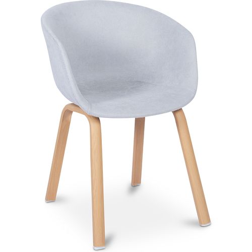 Chaise De Salle à Manger Design Avec Accoudoirs Gris Clair
