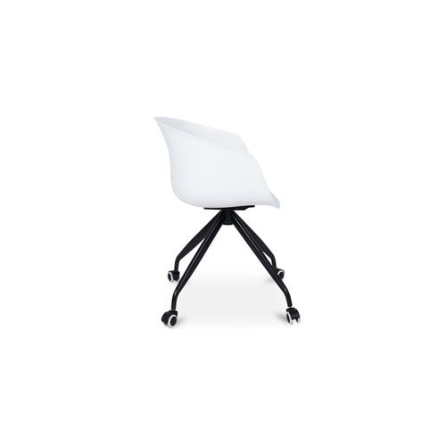 Chaise De Bureau Design Avec Accoudoirs Et Roues Gris Clair